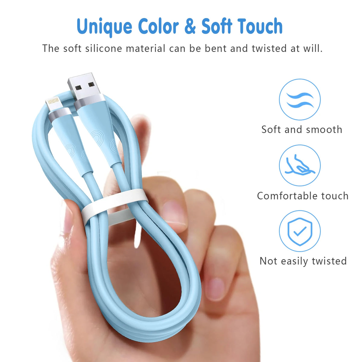 3A USB Fast Charging Cable For iPhone 14 11 12 13 Pro X XS Max 6 7 8 Plus SE iPad Cord Phone Charger Data Wire 1.8M 2.8M