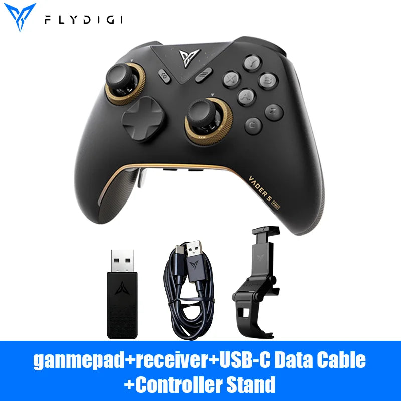 Flydigi Vader 5 Pro V2 Global Version Wireless Bluetooth Gamepad for PC NS Mobile + 2nd Gen Phone Holder | Phone User Optimized