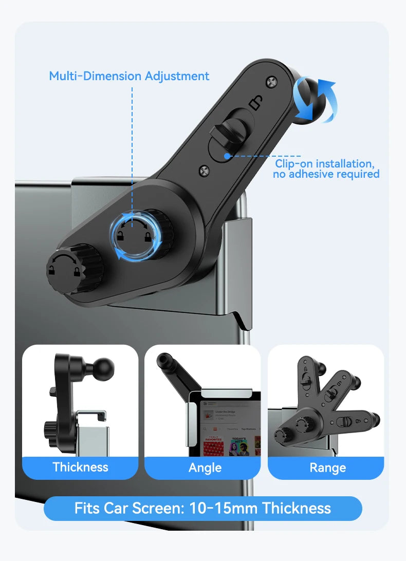 YZ Magnetic Car Phone Holder for Tesla Model YL Y 3 Car Display Screen Side 360 Degree Rotation Car Mount for all iPhone 17 18