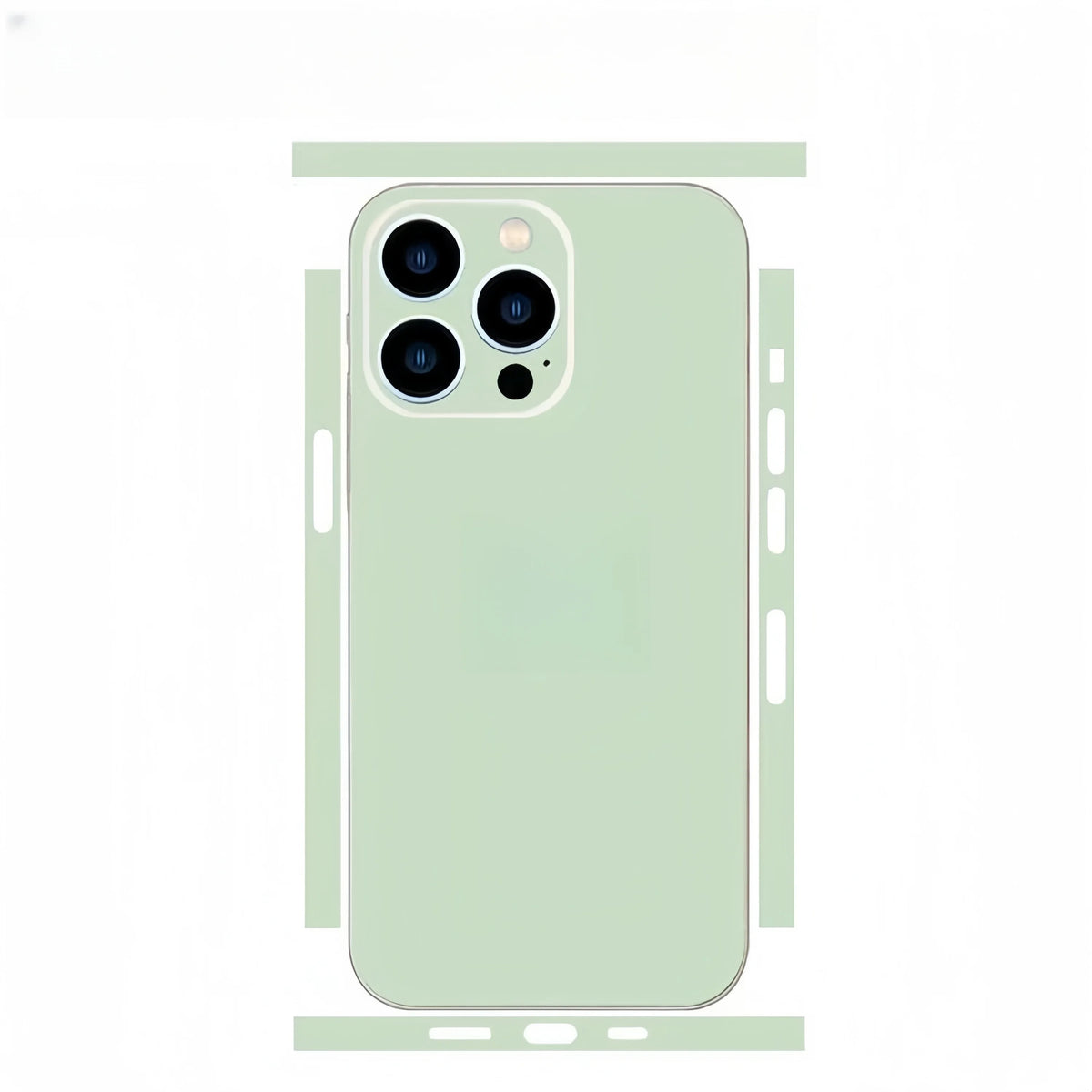 Plain Color Decal Skin for iPhone 13 14 15 16 17Pro Max Back Film Cover Wrap Rear Screen Protector Anti-scratch Durable Sticker