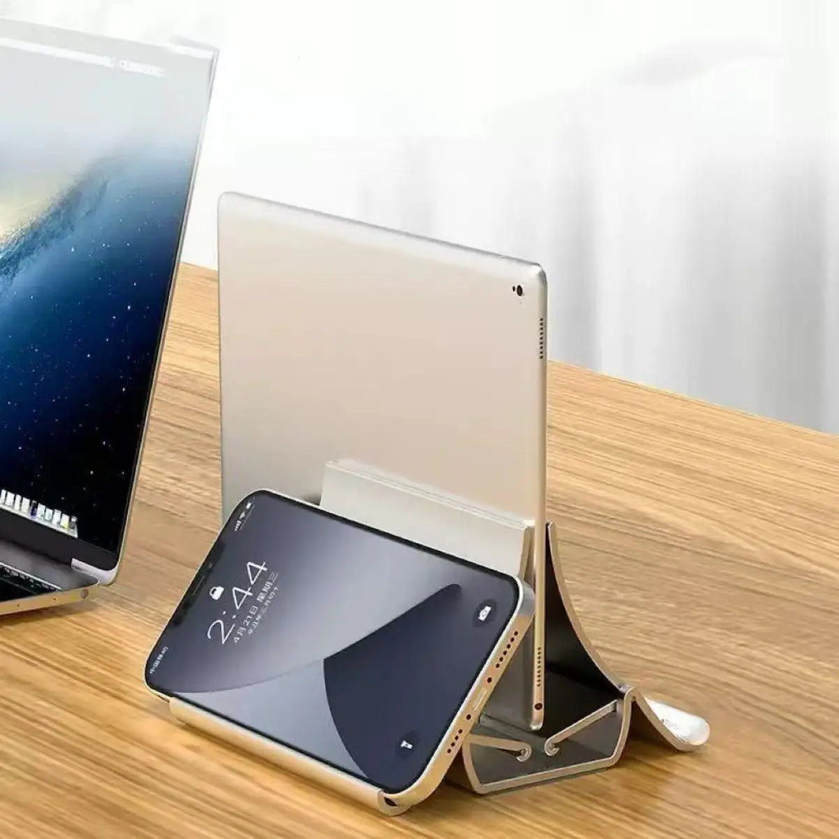 Vertical Laptop Stand Heat Dissipation Non-slip Laptop Stand Gravity Induction Holder Notebook Dock for iPad Pro Tablet Stand