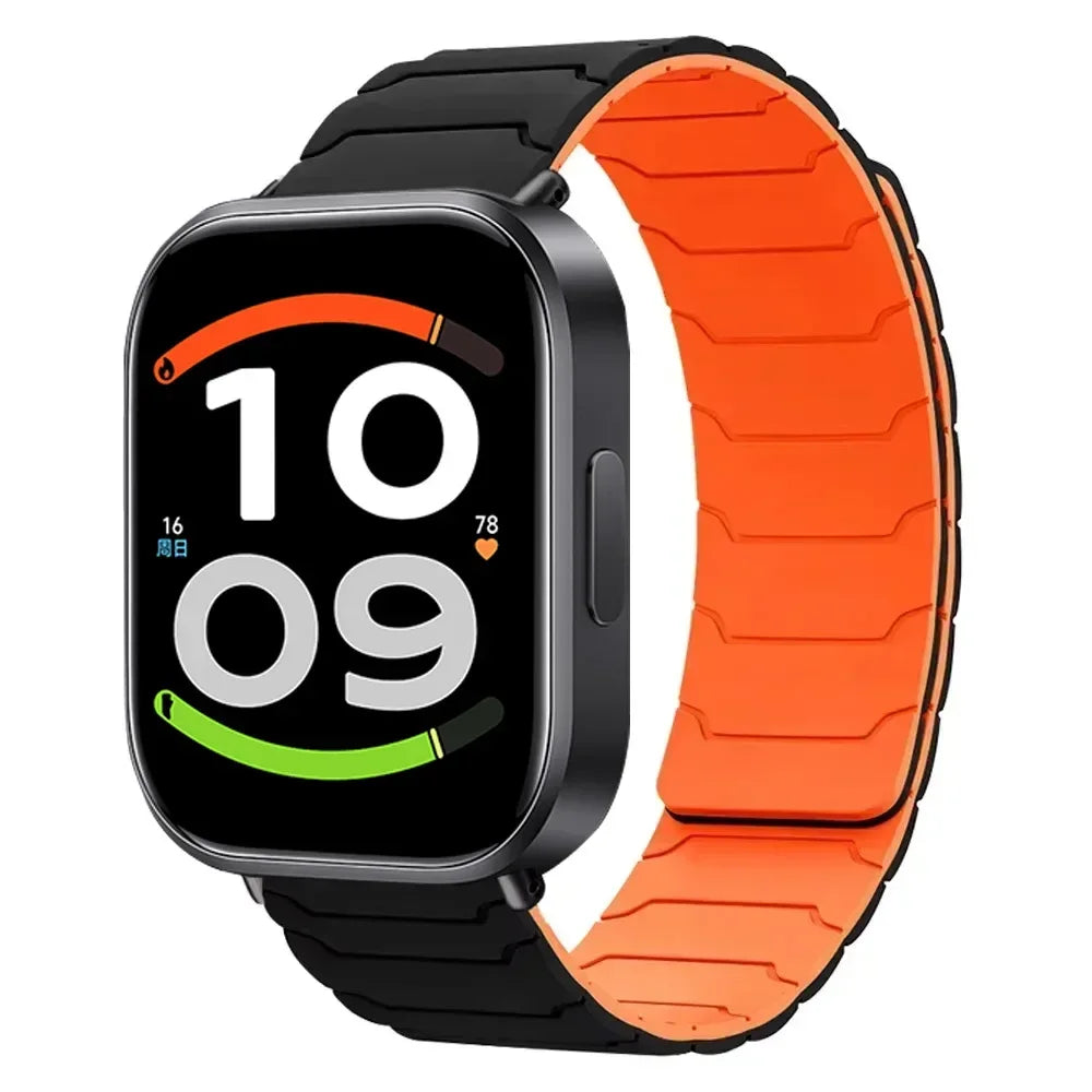 Magnetic Silicone Strap For Redmi Watch 6 Active-Lite/6-5-4 Sports Bracelet Wristband For Xiaomi Mi Band 10 Pro/9 Pro/8 Pro Belt