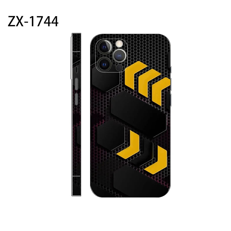 New Skin Sticker For iPhone 16 Pro Max Back Film 16 14 Plus 13 12 Mini Protective Decal Wrap Side Frame Protector No Case