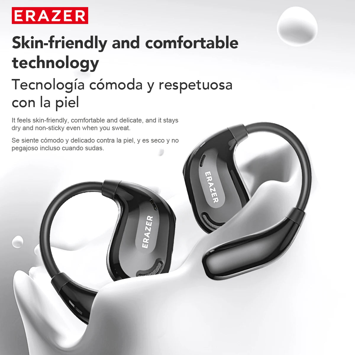 Erazer XT66 Intelligent Translator Earphone Wireless Headphones Bluetooth Earbuds Real-time Translate Equalizer APP Built-in Mic