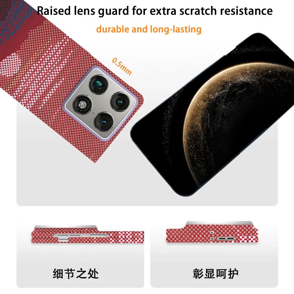 Aramid Fiber Case for Motorola Razr Fold, Compatible with MagSafe, Slim Lightweight Back Cover