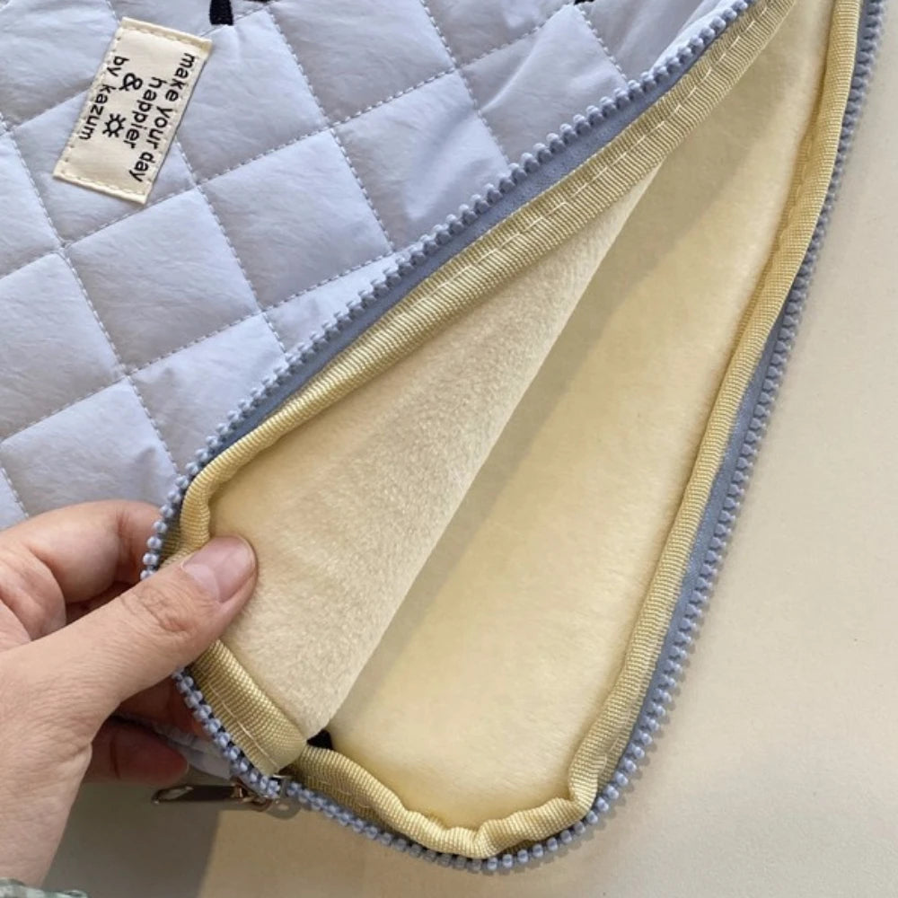 New Bowknot Fluffy Laptop Bag 11/13/15In Shockproof Tablet Sleeve Case Printing Computer Cover Bag for iPad Tablet Protection
