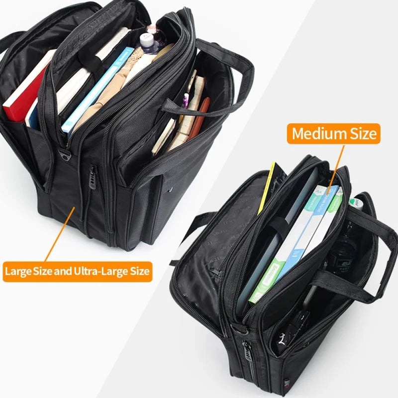 Large Capacity Briefcase Bag Men Business Bag 15.6 inch 17" 19" Laptop Bag Shoulder Bags Canvas Handbags Notebook Bag messenger
