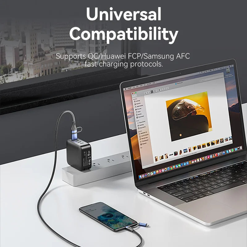 Vention 4 In 1 USB C 100W PD Type C To USB C Fast Charging Cable Usb A to Micro USB For POCO Xiaomi Samsung Mobile Phone Cable