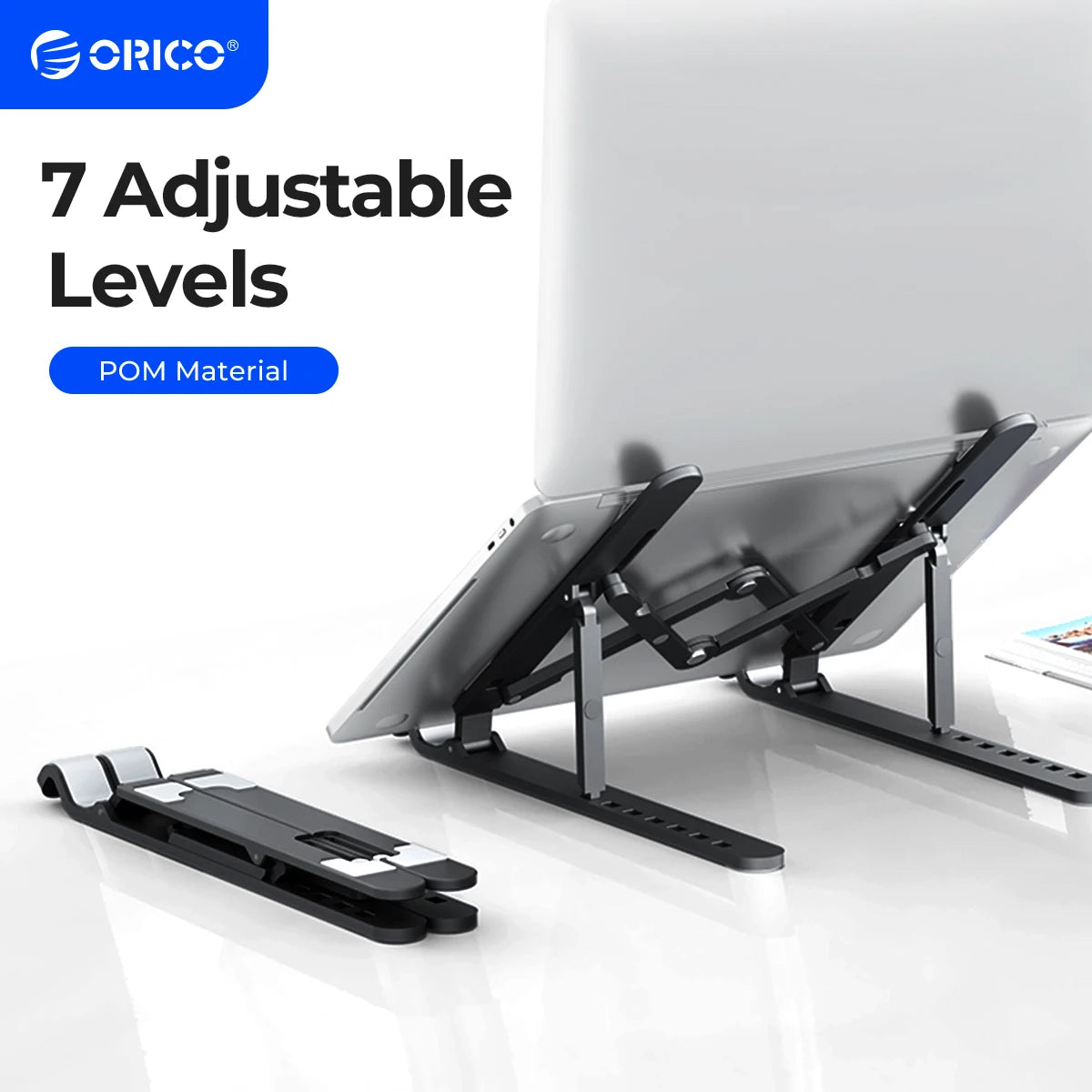 ORICO Portable Laptop Stand Riser Foldable Adjustable Notebook Holder Vertical Computer Stand Desk 7 Angles for MacBook Tablets