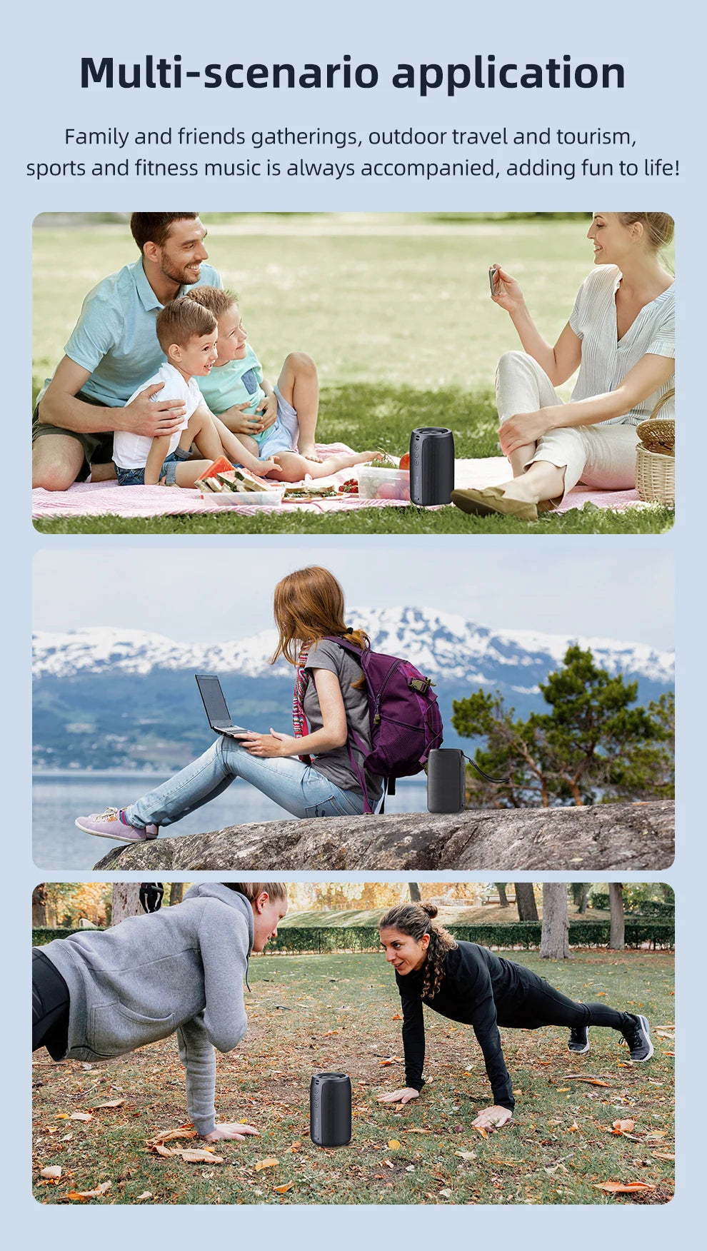 Zealot_S32 Wireless Bluetooth Speaker Mini Portable Subwoofer Speaker TWS Dual Pairing BT5.2 15W Wireless Speaker for Outdoor