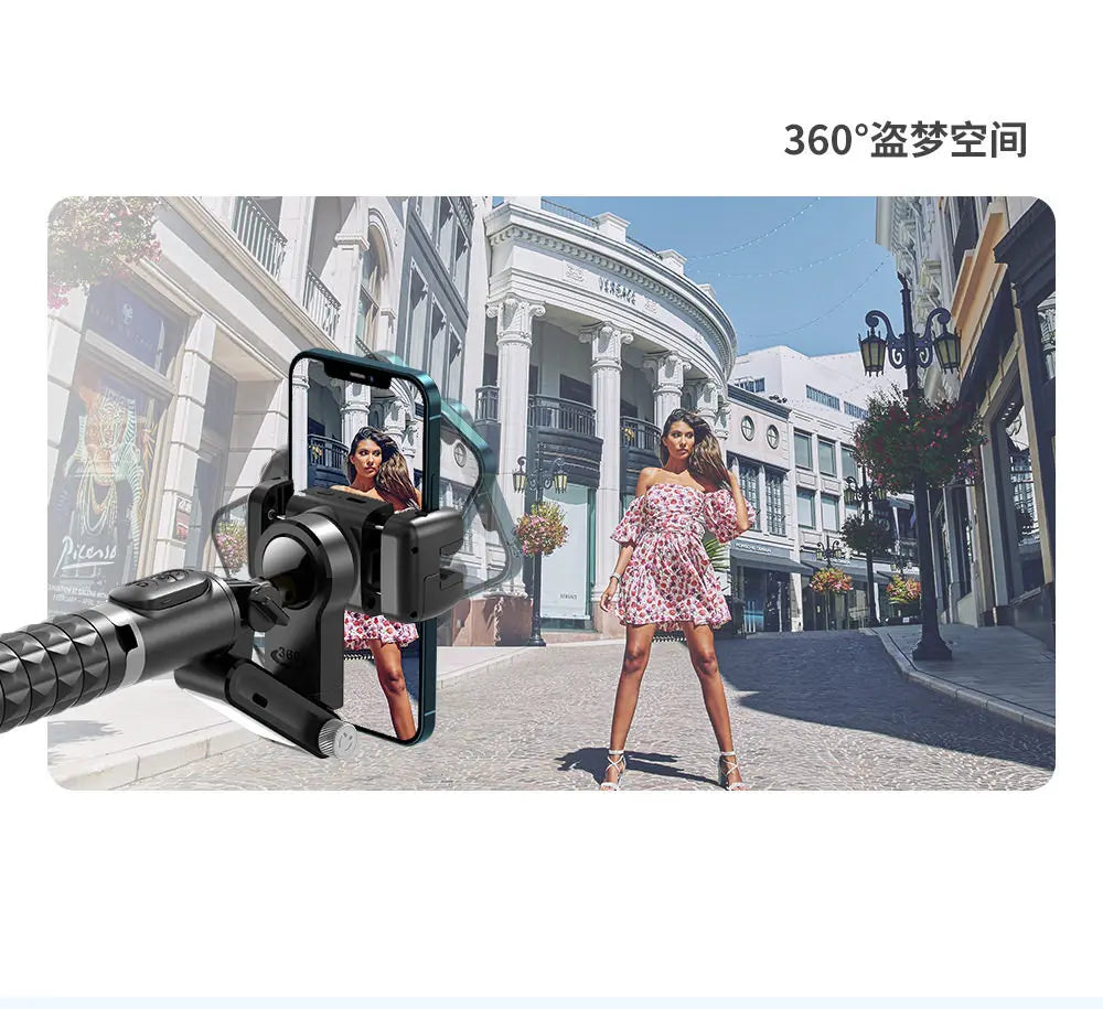 Auto 360° Face Tracking Handheld Gimbal Stabilizer Foldable Selfie Stick Anti-shake Smartphone Holder Live Vlog Shooting Holders