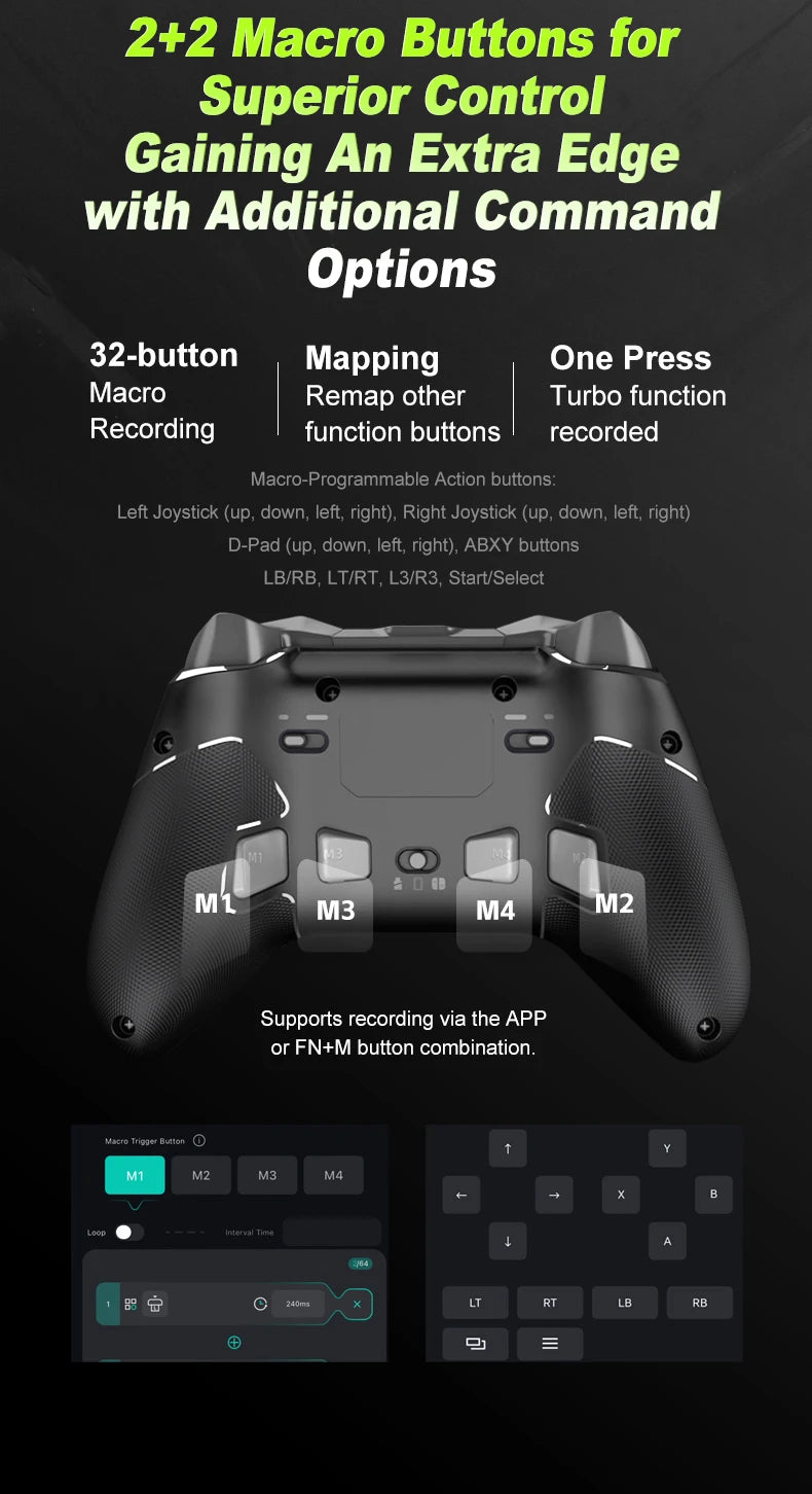 Pink Game Controller, Original PXN P5 Controller Supports Switch, iOS, Android, Computer PC, Built-in 2.4G Receiver