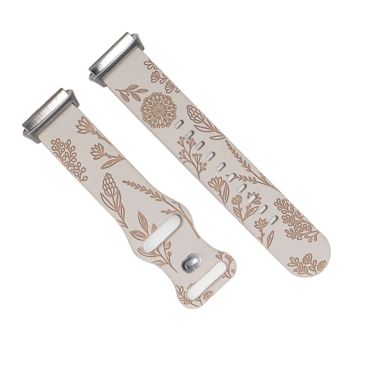 Flower Design Engraved Silicone Strap For Redmi Watch 3 /3 Lite /3 Active Two-tone Silicone Sport Strap For Redmi Watch3