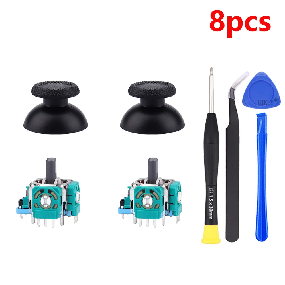 3D Analog Thumbsticks for PS5 DualSense Controller, 2K3 Ohm Joystick Repair Kit with Screwdriver, Drift Fix Replacement Parts