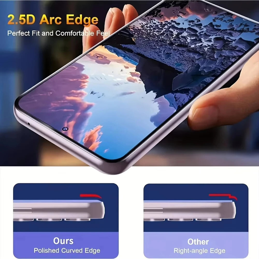 1-5PCS Privacy Screen Protector For Samsung Galaxy S26 S25 Ultra S24 S23 S22 + S26+ Fingerprint Unlock Anti Spy Tempered Glass