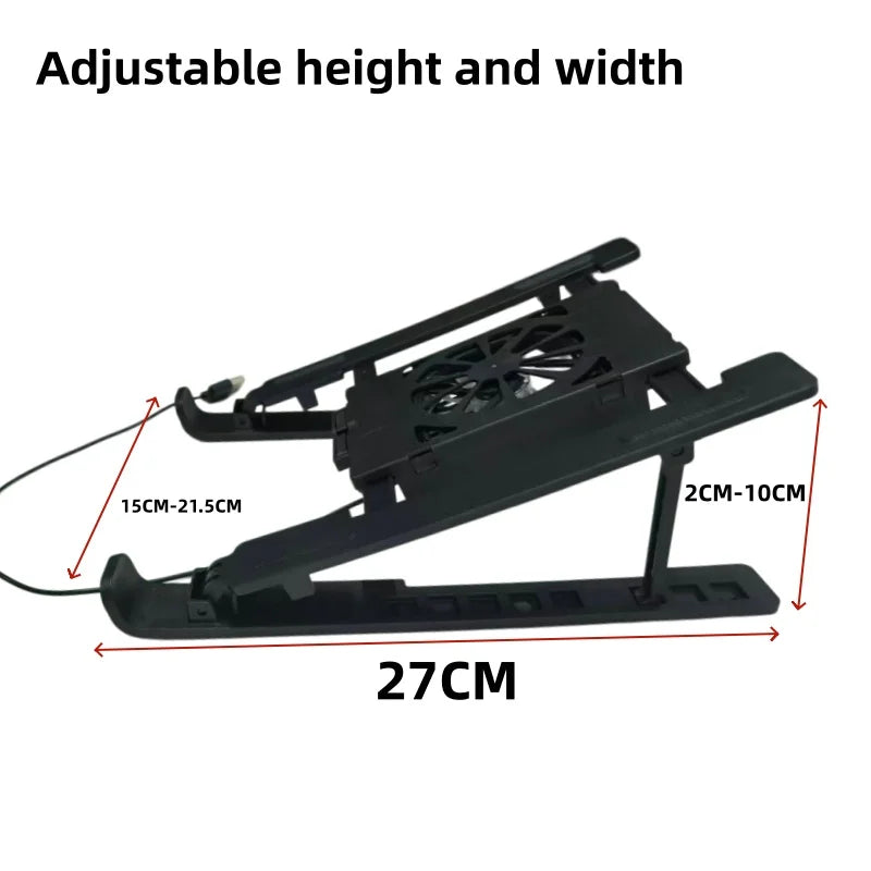 Adjustable Tablet Laptop Cooling Stand with Foldable Design Portable Air-Cooled Monitor Holder for Various Scenarios
