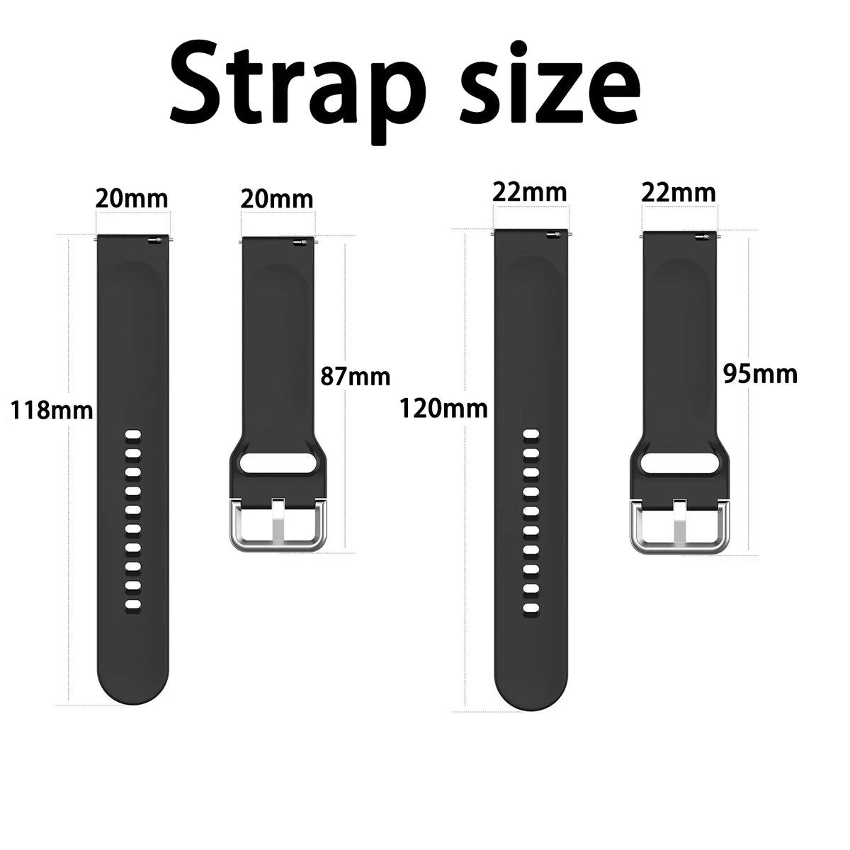 Silicone Strap For Amazfit bip 6 5 3/u pro 20mm/22mm Watch Sport Bracelet Amazfit GTS 2/4/3/GTS 2/4 Mini/GTR 4/2/2e Series band
