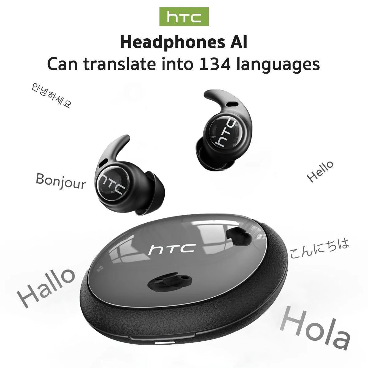 Sleeping Earphones HTC NE76 AI Translation Earbuds Wireless Bluetooth Noise Reduction HIFI Music Stereo Sound Headphones