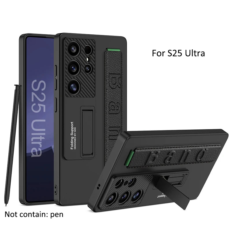 Finger Hand Grip Band Belt Strap Case For Samsung Galaxy S22 S23 S24 S25 Ultra Plus Elastic Band Shell