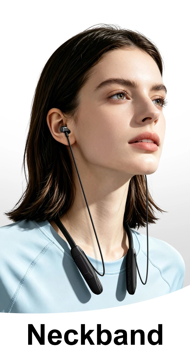 Acer Ohr810 Neckband-Style In-Ear Wireless Headphones, Secure Fit to Prevent Falling Off, Stereo Sound Effect, Bluetooth 5.4, Long Battery Life, Clear Calls, Suitable for Daily Sports and Commuting