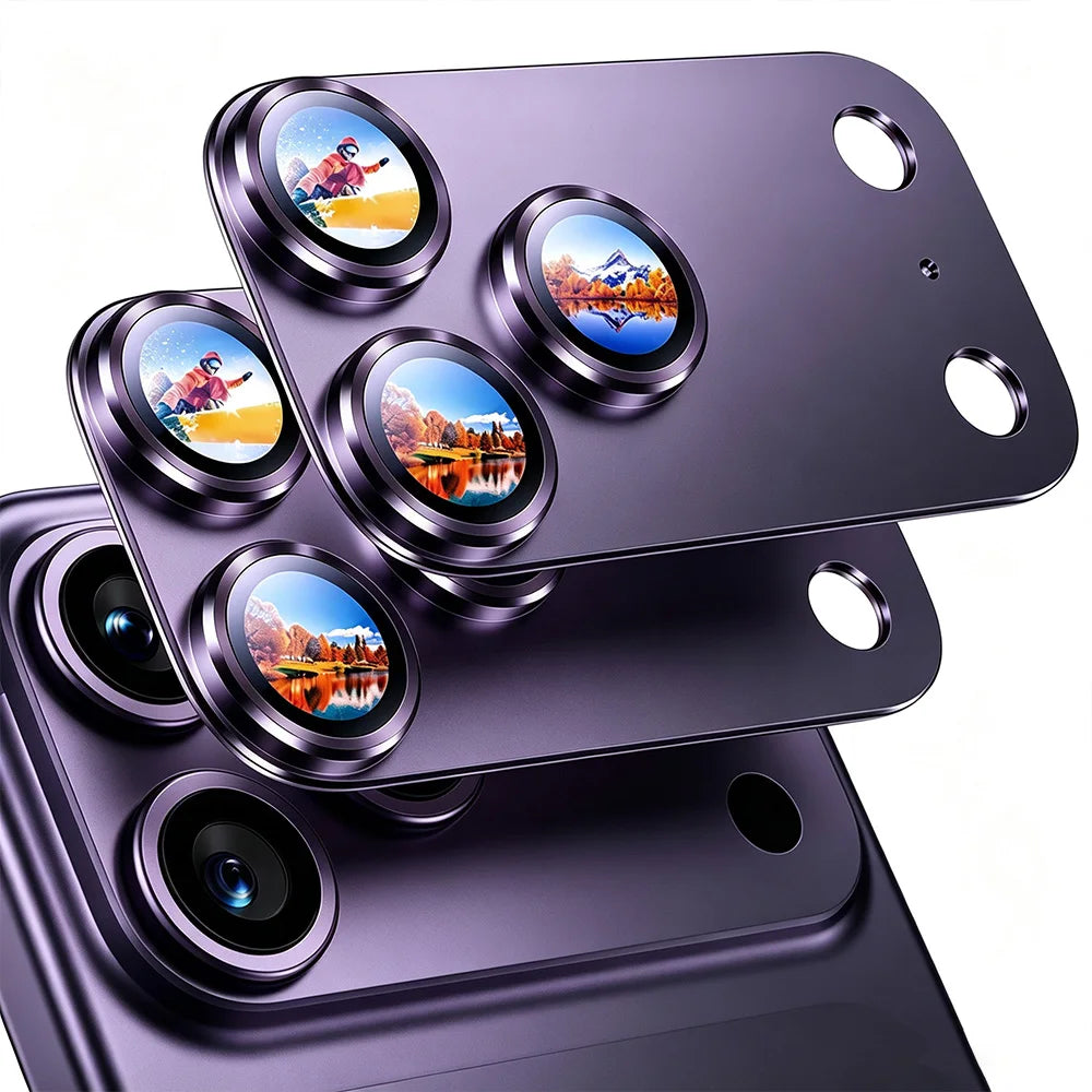 NNBILI 2pcs Camera Lens Protector for iPhone 18 Pro Max 17 Pro Max 18,Durable Metal Camera Cover,Full Coverage Lens Protection