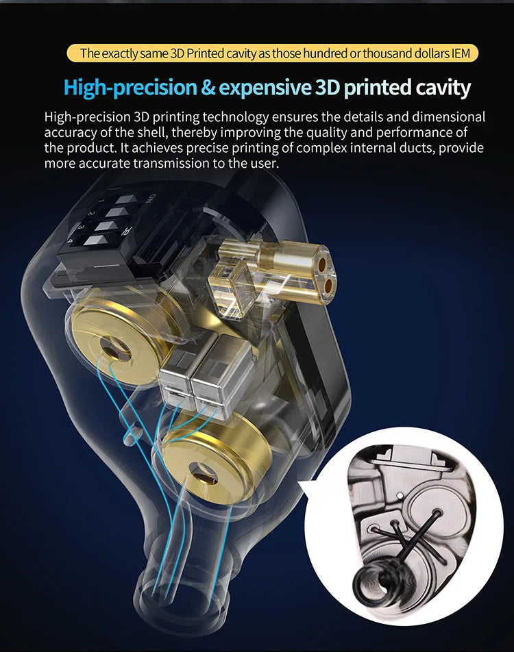 CCA Rhapsody4 Dynamic Coil 8 Dynamic Iron Coil High Quality HIFI Detachable Cable In Ear Noise Reduction Wired Earphones