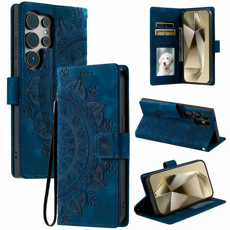 S26 S25 S24 S23 S22 S21 S20 Ultra S10 S9 S8 Plus FE Case For Samsung Galaxy Note 20 10 9 8 Leather Wallet Phone Cover