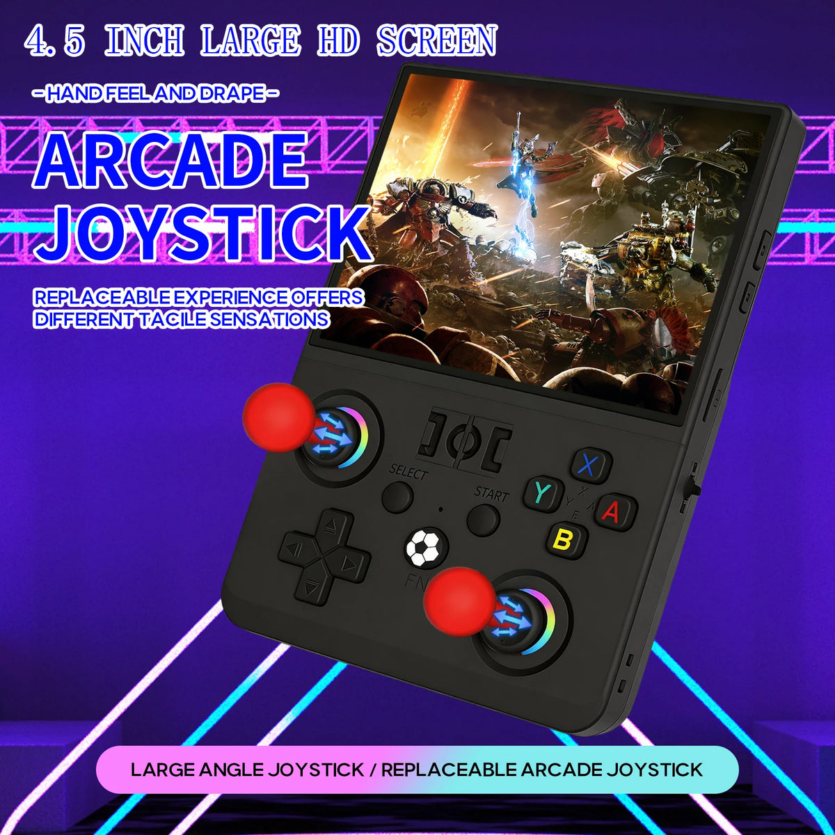 MAXⅡ 2026 Newest 4.5 Inch Retro Handheld Game Console 1024x768 IPS HD Screen Portable Open Source Linux System with 2*Joys