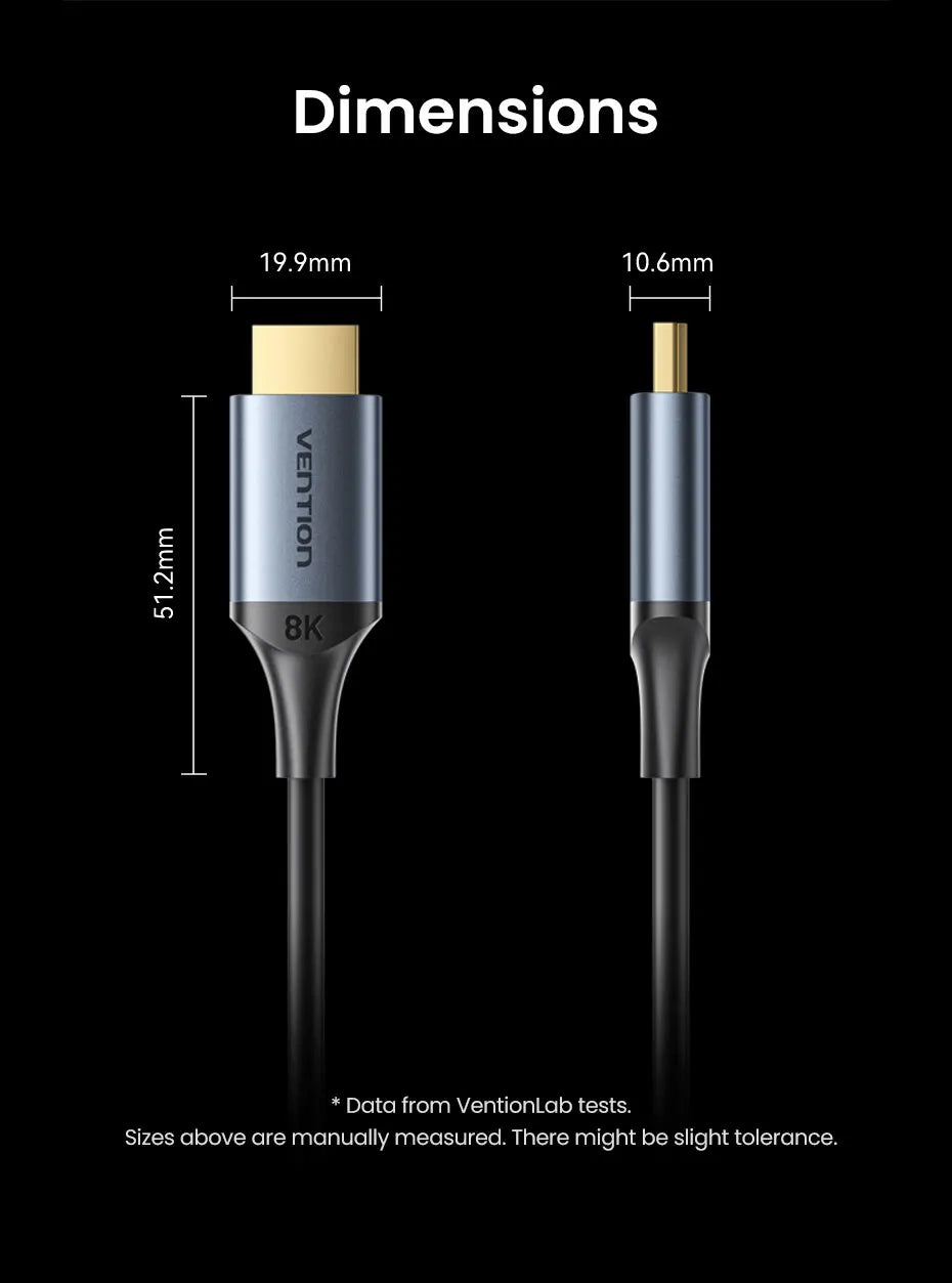Vention 8K Fiber Optic HDMI 2.1 Cable 4K240Hz Dynamic HDR/VRR/ALLM/HDCP 2.3 Compatible for Samsung LG TV Box PC PS5/4 HDMI Cable