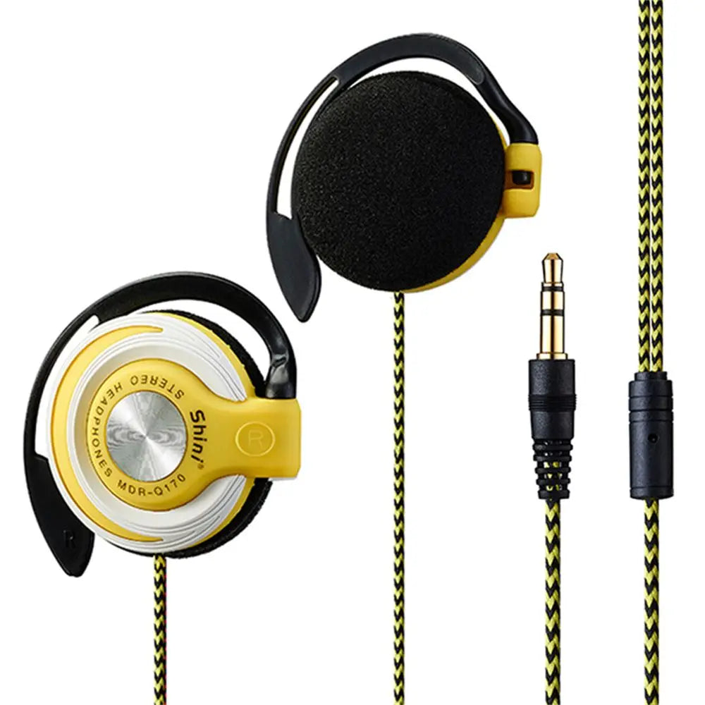 Sports Running FM and Over-ear for Phones/MP3/MP4 HIFI Stereo Wired Headphones Bass Headset Wired Earphone Ear Hanging