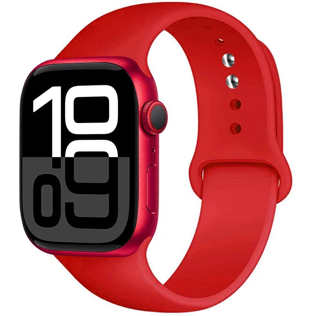 Silicone Band For Apple Watch straps 45mm 44mm 40mm 41mm 42mm-46mm sport bracelet iwatch series 8 7 6 5 SE 9 10 11 Ultra 2 49mm