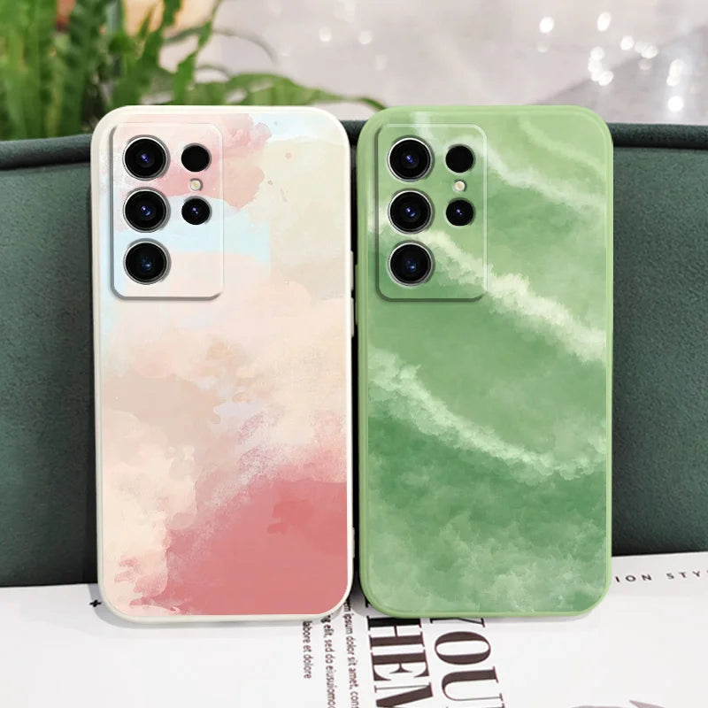 Artistic Patterns Phone Case For Samsung Galaxy S25 S24 S23 S22 S21 S20 Ultra Plus FE Note 20 Ultra 10 9 Plus Cover