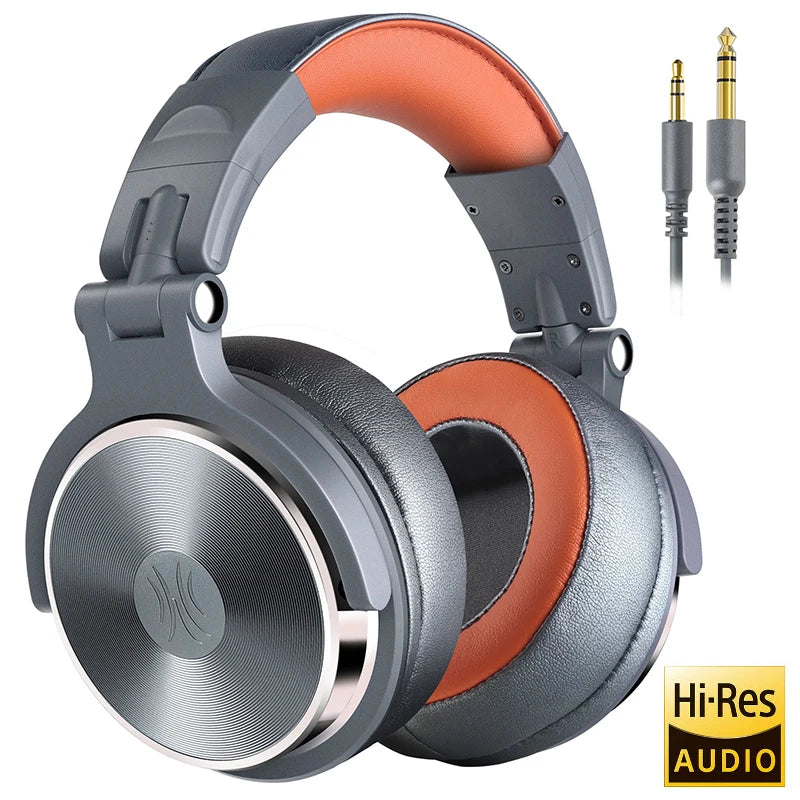 Oneodio Wired HiFi Headphones Professional Studio DJ Headphones With Mic Over Ear Hi-Res Headset Monitoring For AMP Guitar Phone