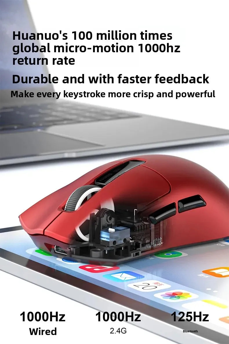 X11PRO Wireless Gaming Mouse, Tri-Mode Bluetooth+2.4G+wired,65g Lightweight, PAW3311 Sensor, 12000 DPI
