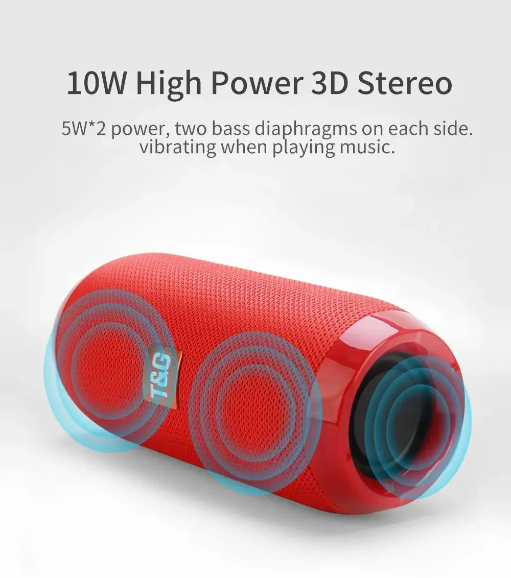 Portable Bluetooth Speaker Wireless , Ipx4 Waterproof Bluetooth 5.0 TWS MP3 Player Paring Aux & Tf-Card Input for Home Outdoor