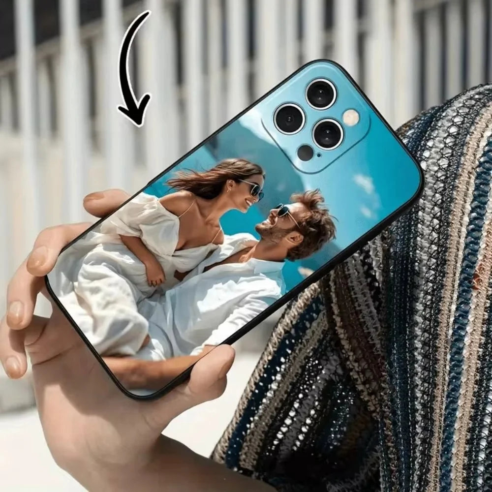 Couple Customization Phone Case For iPhone 18 17 16 15 14 13 12 11 Pro Xs Max Plus Mini XR 17e 16e Air DIY Photo Silicone Cover