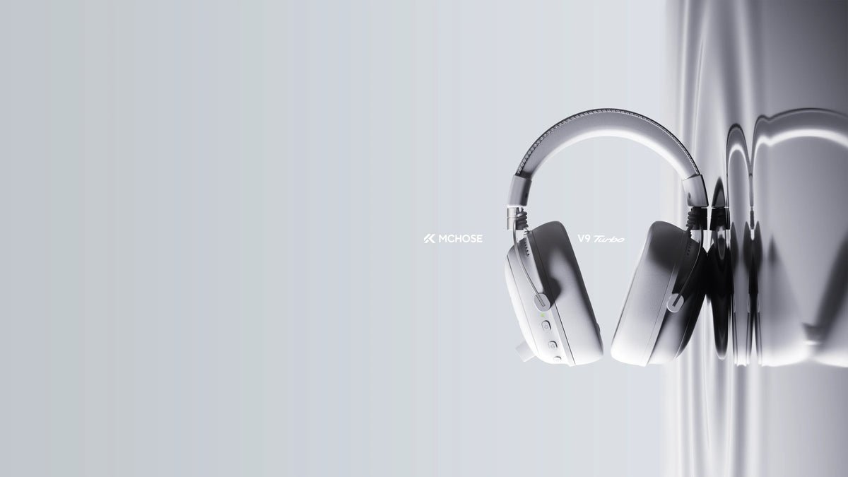 MCHOSE V9 Turbo+ E-sports Magnetic Wireless Gaming Headset 7.1 Surround Sound 90° Swivel Ear Cups Low Latency Magnetic Charging