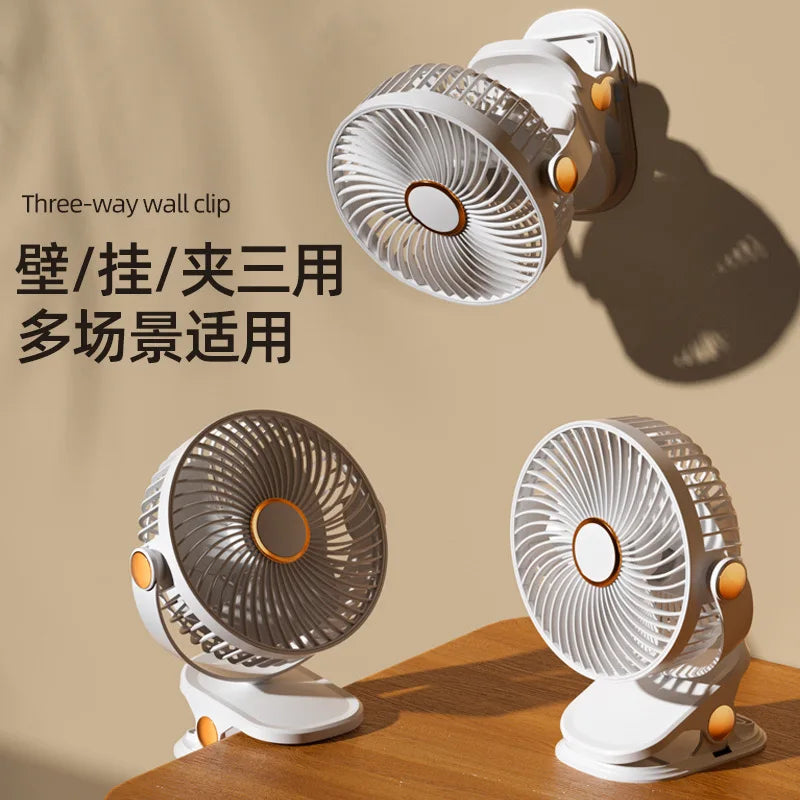 Portable USB Clip-On Fan for Office Desk Quiet Design for Dormitory Students Baby Stroller Bedside Small Tabletop Fan