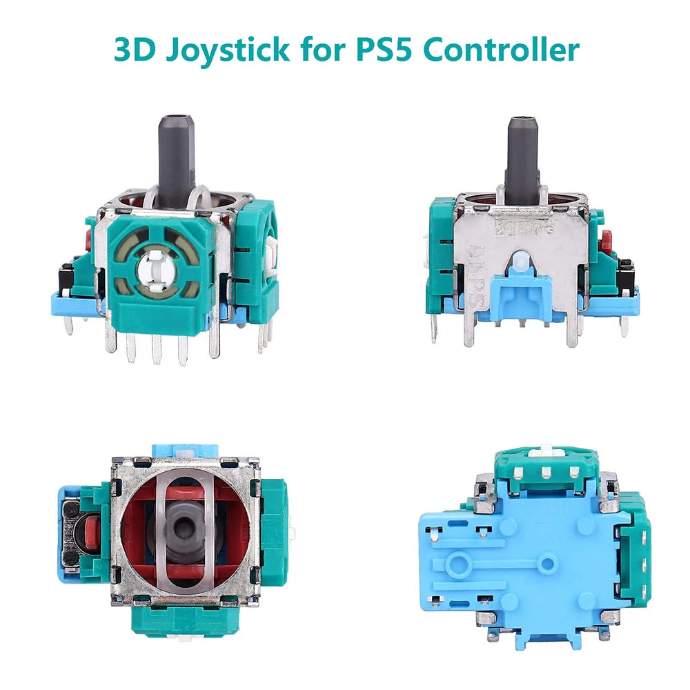 3D Analog Thumbsticks for PS5 DualSense Controller, 2K3 Ohm Joystick Repair Kit with Screwdriver, Drift Fix Replacement Parts