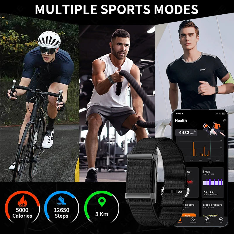 LIGE New No Screen Smart Bracelet Heart Rate Thermometer Men's Wristbands Waterproof Sports Fitness Men Women Smart Watch 2026
