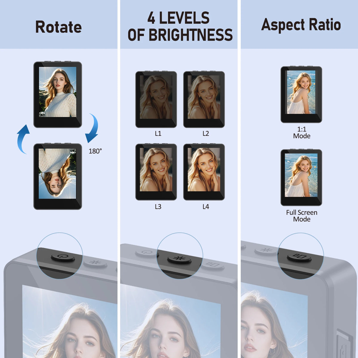 2in1 Selfie Stick Tripod Screen Sharing Device with Remote Aluminum Alloy Phone Tripod Bluetooth Remote and 270°Rotation Stand