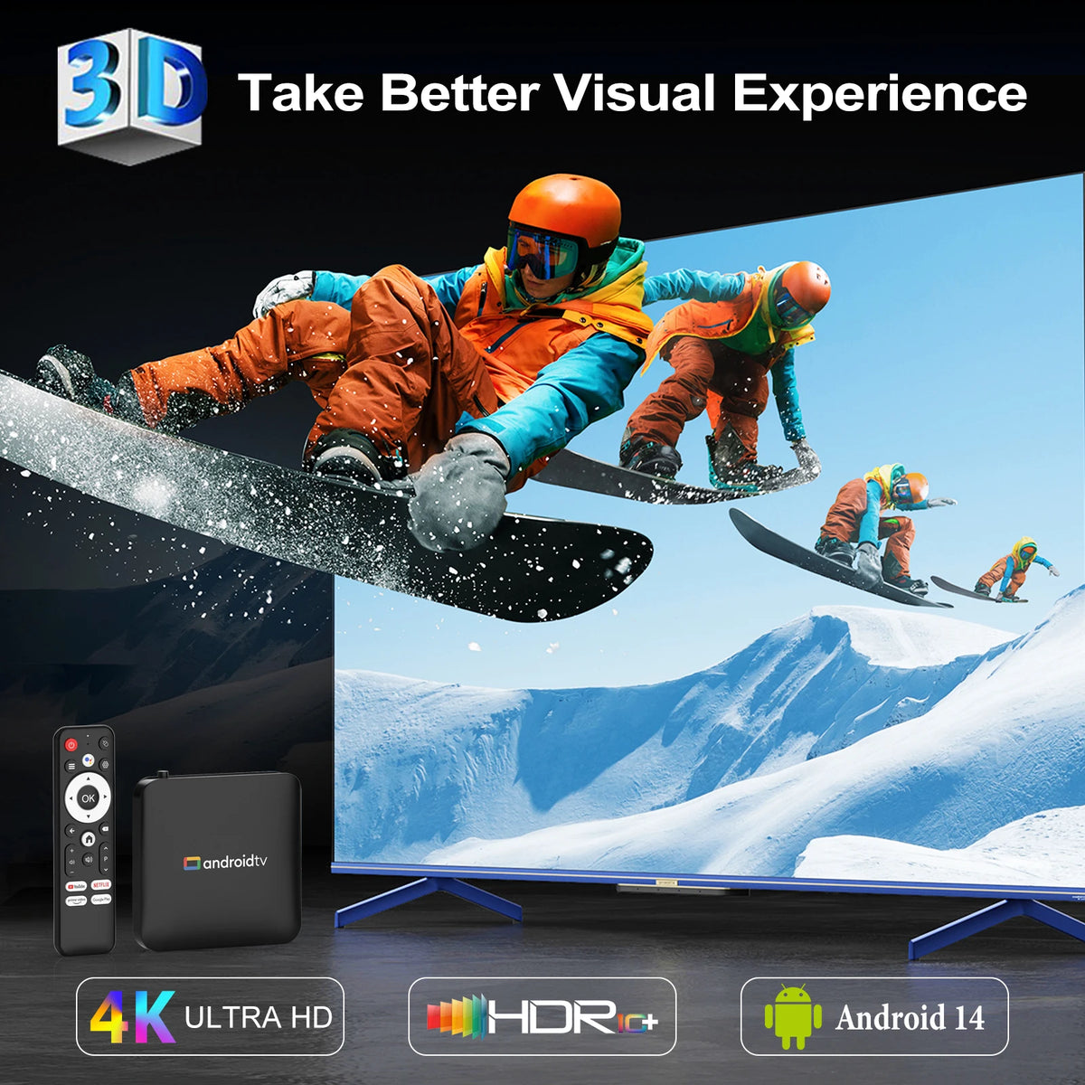 H96Max S905L3 Android TV Box 4K Smart TV Box Video Streaming TV Box 2.4G/5G WiFi Voice Assistant Home Media Player Set Top Box