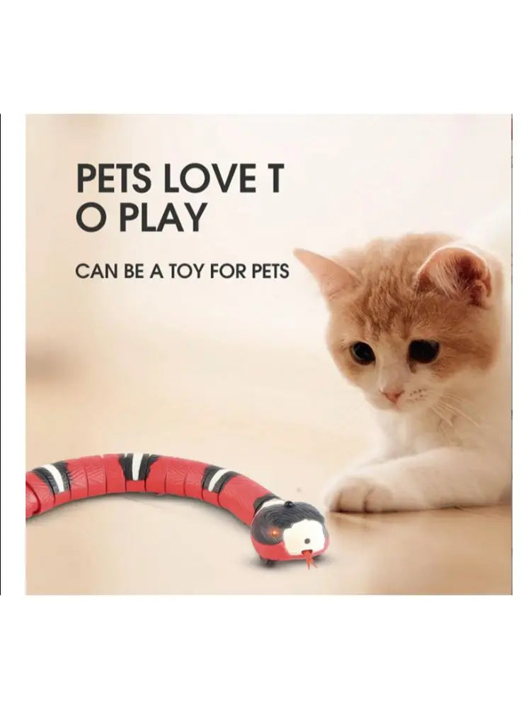 Smart Sensing Snake Interactive Cat Toys Automatic Cats Toys USB Charging Accessories Kitten Toys For Pet Dogs Game Play Toy