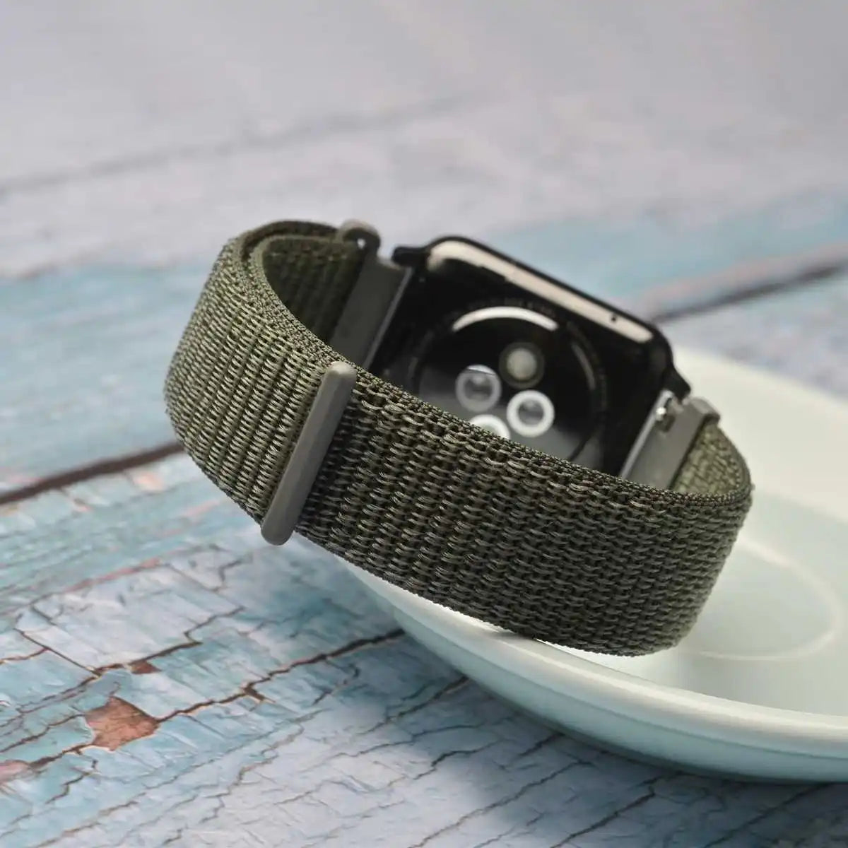 WOCCI 2PCS Nylon Watch Strap for smart watch 18mm 20mm 22mm bracelet belt for men women with hook and loop fastener watchband