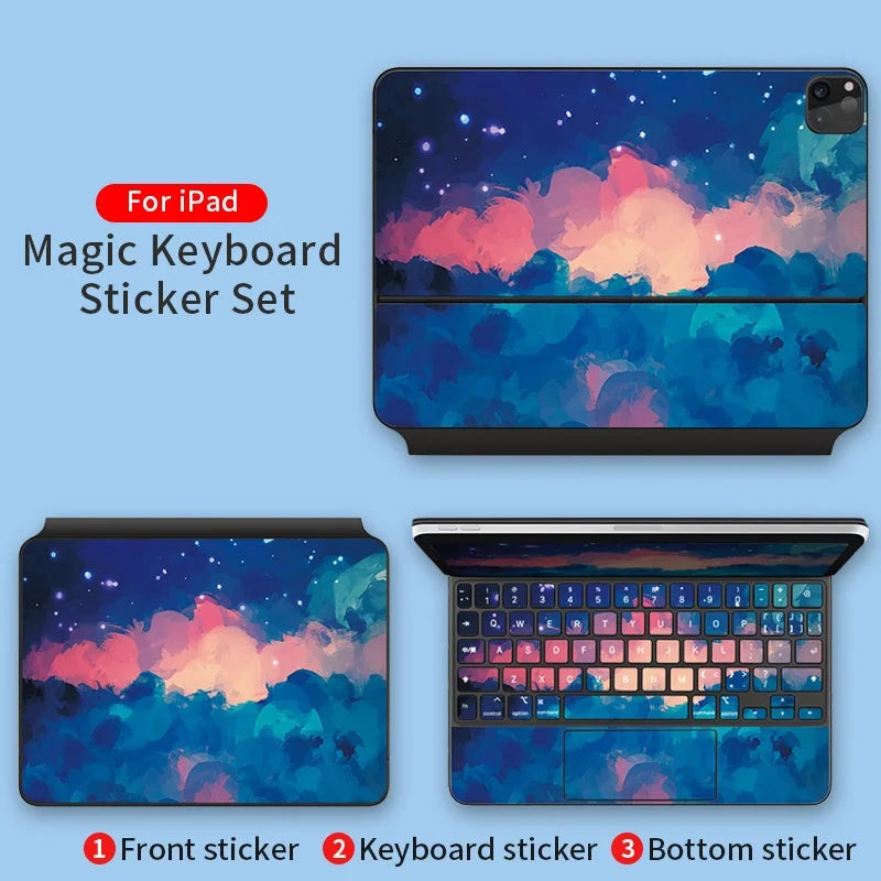Suitable For Magic Keyboard Skin Sticker 2025 iPad Pro M4 11/13 Inch iPad A16 11in iPad Air M2/4 11 Tablet Sticker Full Decal
