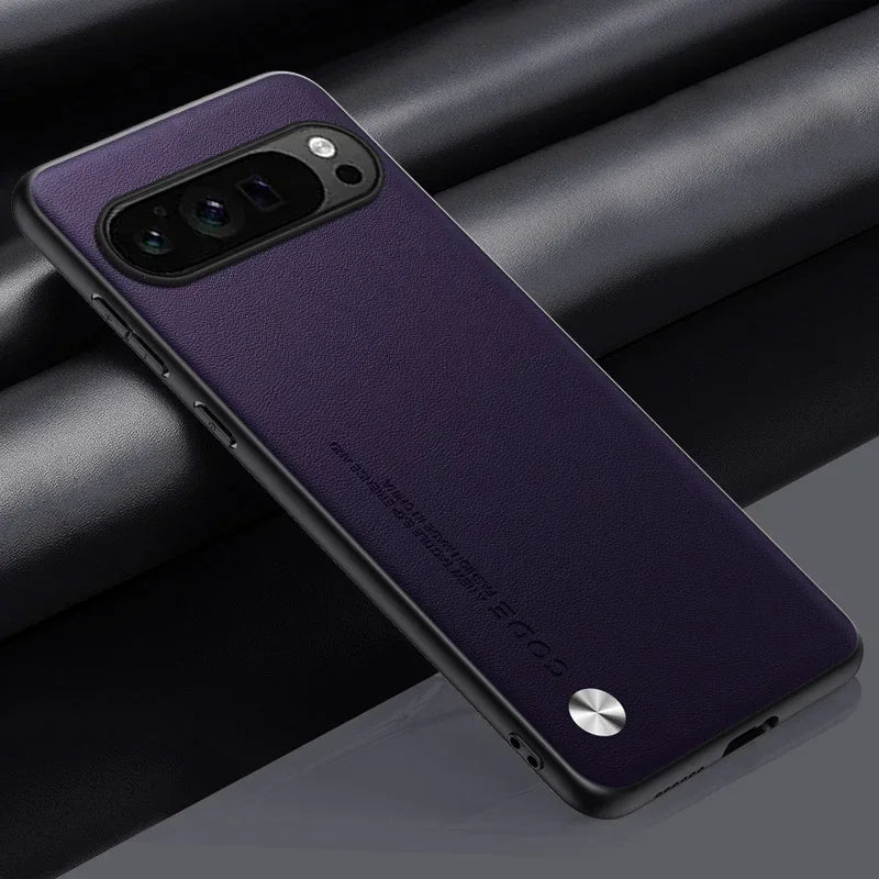 Luxury Leather Phone Case for Google Pixel 10A 10 11 XL 9A 9 Pro 8Pro 7 6 Pro 8A 7A 5A 4 Plain Skin Shockproof Soft Back Cover