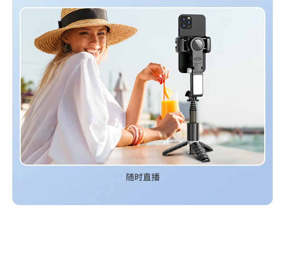 Auto 360° Face Tracking Handheld Gimbal Stabilizer Foldable Selfie Stick Anti-shake Smartphone Holder Live Vlog Shooting Holders