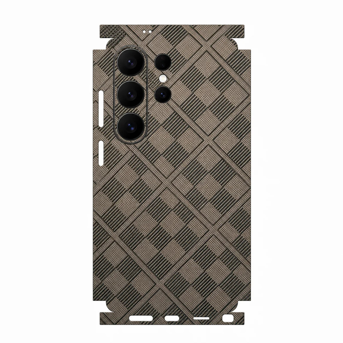Full Wrap Faux Leather Back Skin for Samsung Galaxy S26 S25 Ultra Plus S24 S23 Anti Scratch Matte Slim Protective Film Cover