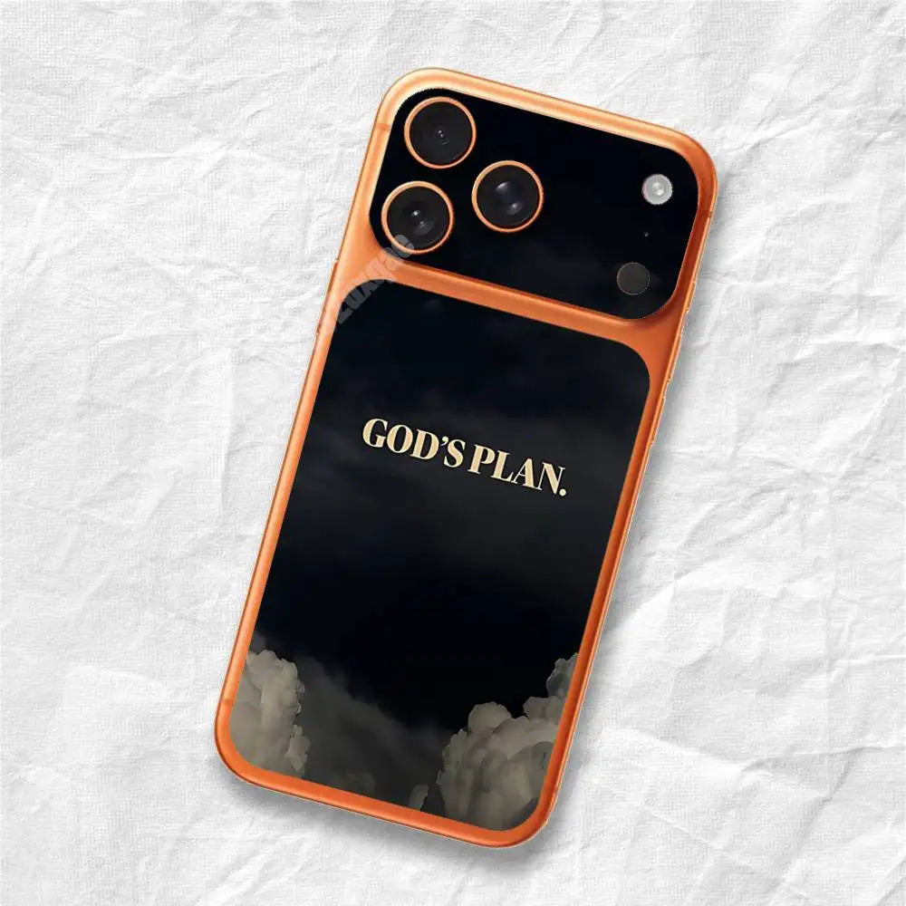 God's Plan Blessing Words Removable UV Film for iPhone 17 Pro 17 ProMax Protective Sticker