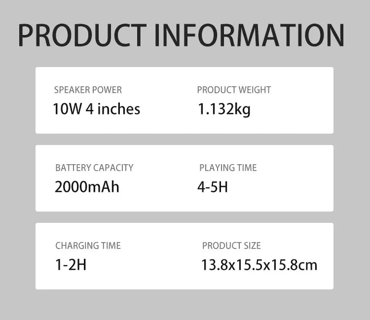 Karaoke Bluetooth Wireless Speaker With Microphone Portable Machine Caixa De Som Sound Box Music Column Blootooth Audio Coluna